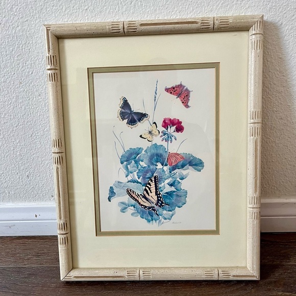 Other - Framed Butterfly and Floral Art Print sine by Radovich